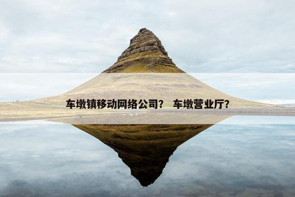 车墩镇移动网络公司？ 车墩营业厅？