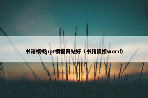 书籍模板ppt模板网站好（书籍模板word）