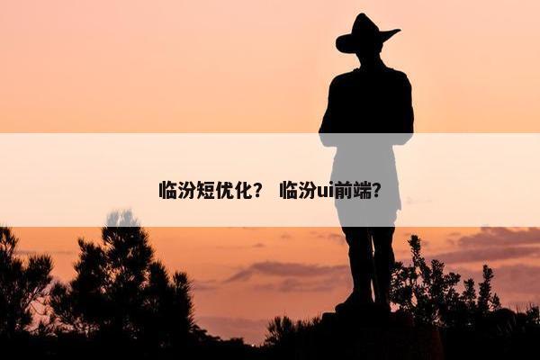临汾短优化？ 临汾ui前端？