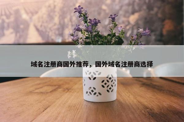域名注册商国外推荐，国外域名注册商选择