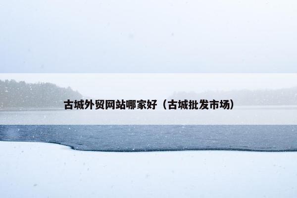 古城外贸网站哪家好（古城批发市场）
