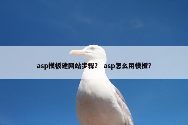 asp模板建网站步骤？ asp怎么用模板？