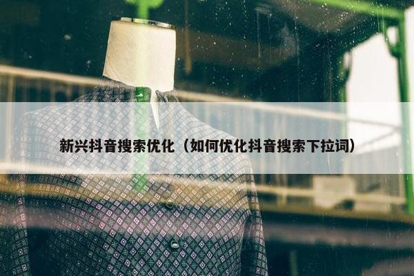新兴抖音搜索优化（如何优化抖音搜索下拉词）