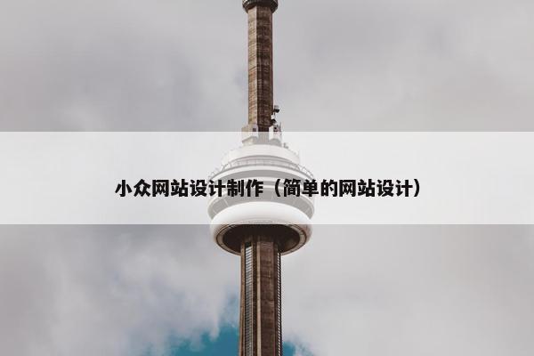 小众网站设计制作（简单的网站设计）