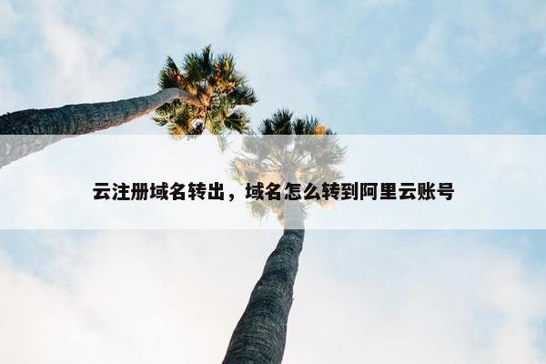 云注册域名转出，域名怎么转到阿里云账号