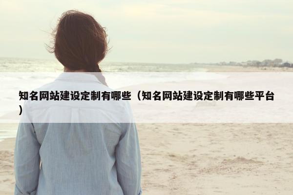 知名网站建设定制有哪些（知名网站建设定制有哪些平台）