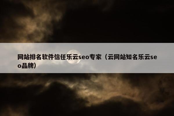 网站排名软件信任乐云seo专家（云网站知名乐云seo品牌）