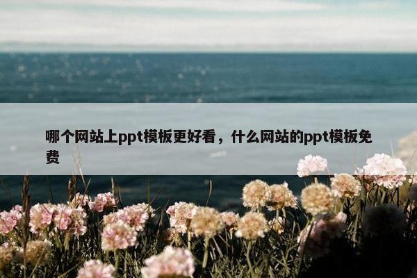 哪个网站上ppt模板更好看，什么网站的ppt模板免费