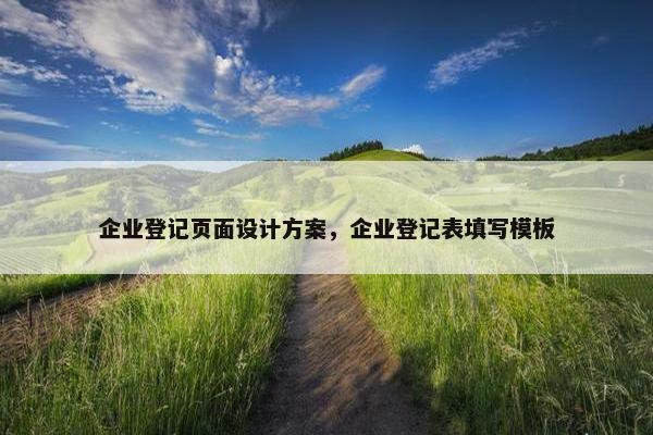 企业登记页面设计方案，企业登记表填写模板