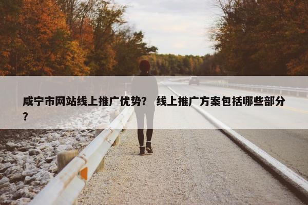 咸宁市网站线上推广优势？ 线上推广方案包括哪些部分？