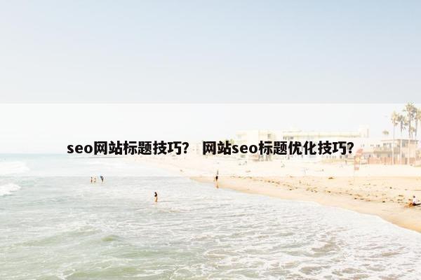 seo网站标题技巧？ 网站seo标题优化技巧？