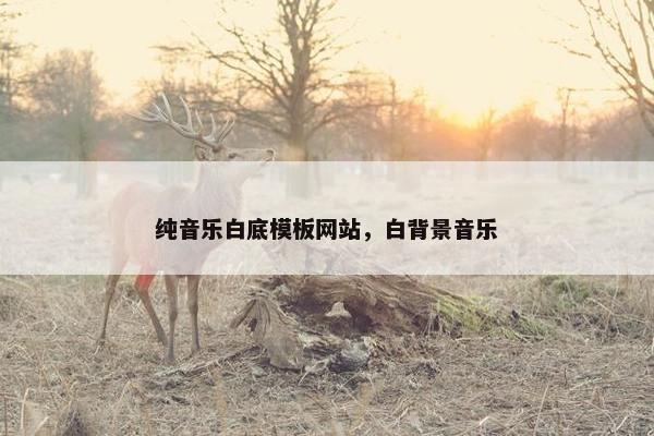 纯音乐白底模板网站，白背景音乐