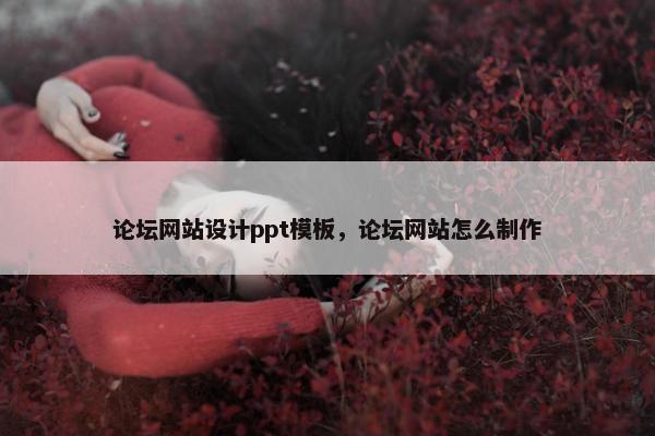 论坛网站设计ppt模板，论坛网站怎么制作