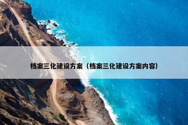 档案三化建设方案（档案三化建设方案内容）
