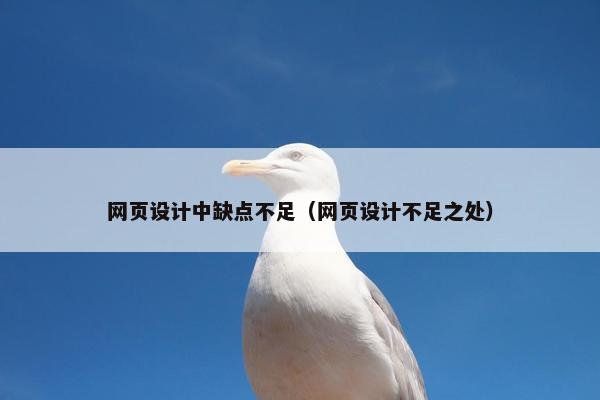 网页设计中缺点不足（网页设计不足之处）