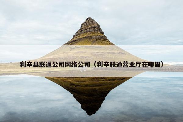 利辛县联通公司网络公司（利辛联通营业厅在哪里）