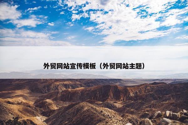 外贸网站宣传模板（外贸网站主题）