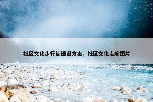 社区文化步行街建设方案，社区文化走廊图片