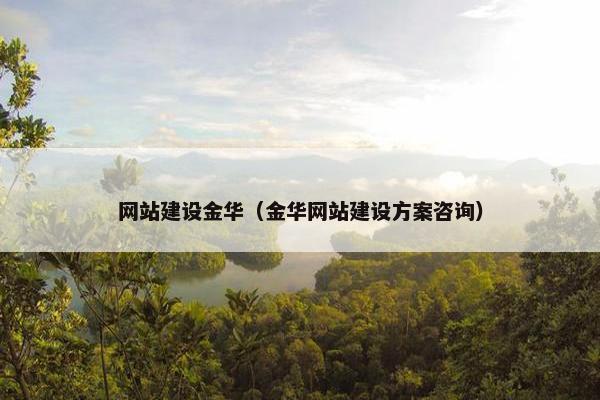 网站建设金华（金华网站建设方案咨询）