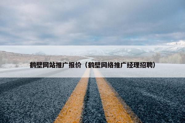 鹤壁网站推广报价（鹤壁网络推广经理招聘）