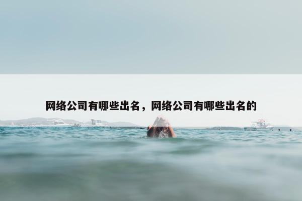 网络公司有哪些出名，网络公司有哪些出名的
