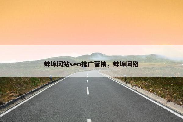 蚌埠网站seo推广营销，蚌埠网络