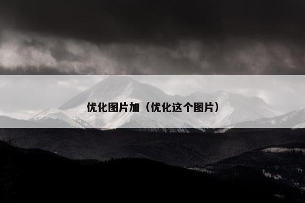 优化图片加（优化这个图片）