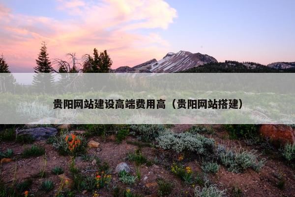 贵阳网站建设高端费用高（贵阳网站搭建）