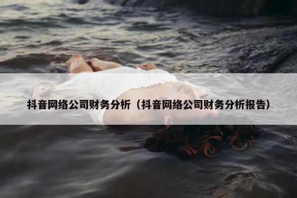抖音网络公司财务分析（抖音网络公司财务分析报告）