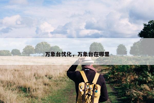 万象台优化，万象台在哪里