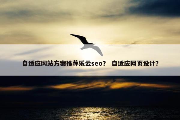 自适应网站方案推荐乐云seo？ 自适应网页设计？