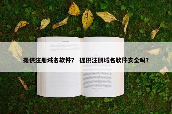 提供注册域名软件？ 提供注册域名软件安全吗？