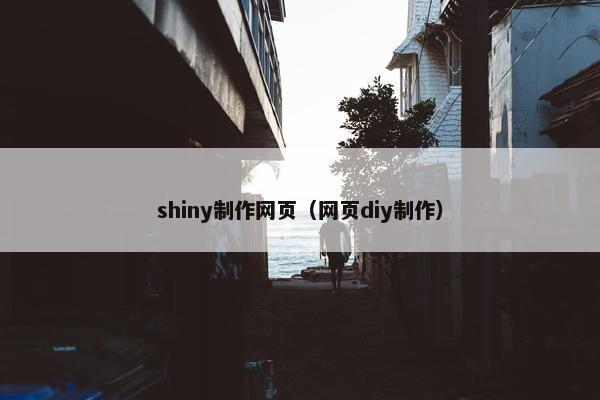 shiny制作网页（网页diy制作）