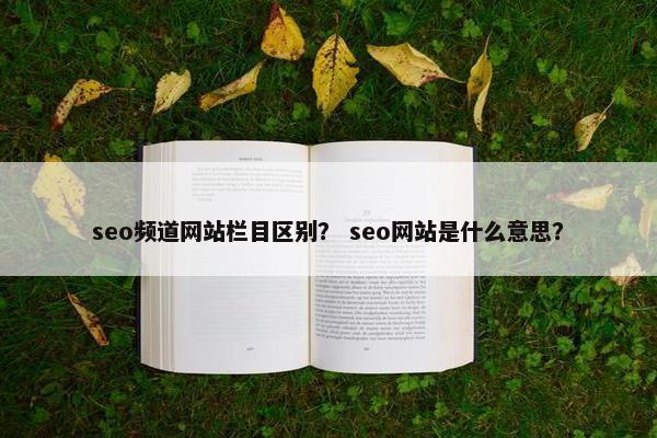 seo频道网站栏目区别？ seo网站是什么意思？
