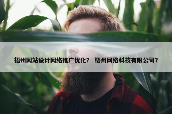 梧州网站设计网络推广优化？ 梧州网络科技有限公司？