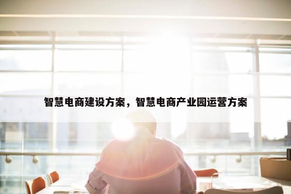 智慧电商建设方案，智慧电商产业园运营方案