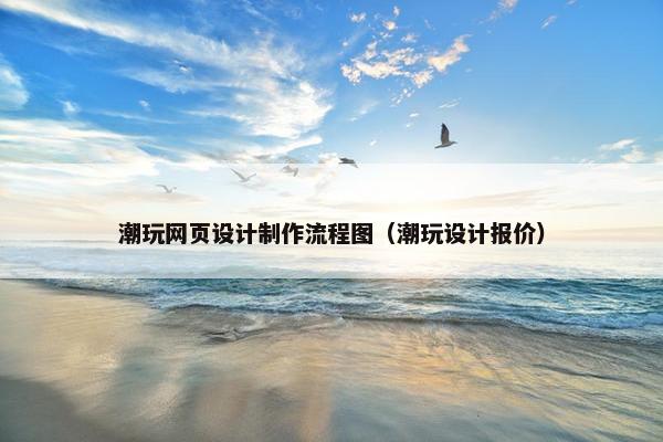 潮玩网页设计制作流程图（潮玩设计报价）