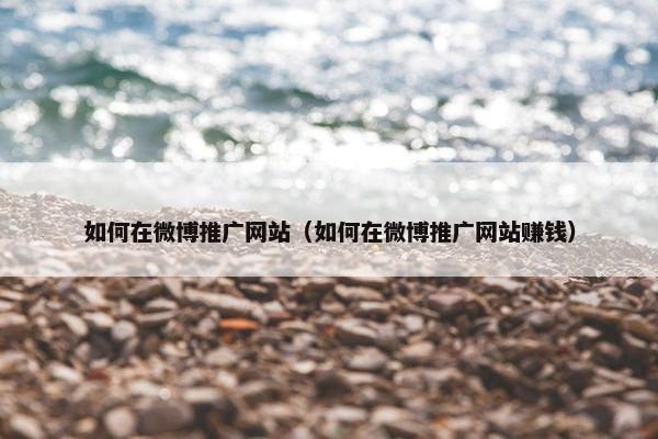 如何在微博推广网站（如何在微博推广网站赚钱）