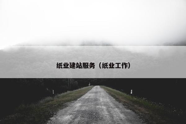 纸业建站服务（纸业工作）