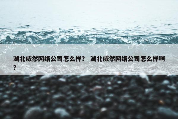 湖北威然网络公司怎么样？ 湖北威然网络公司怎么样啊？