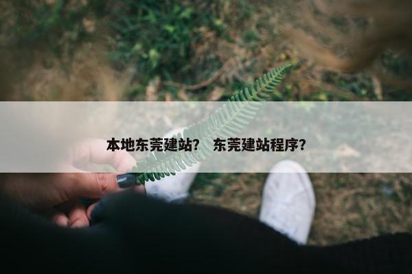 本地东莞建站？ 东莞建站程序？