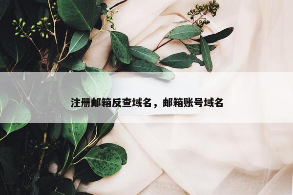 注册邮箱反查域名，邮箱账号域名
