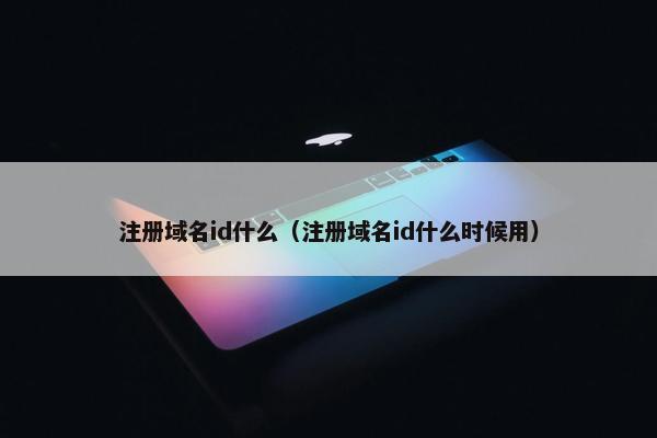 注册域名id什么（注册域名id什么时候用）
