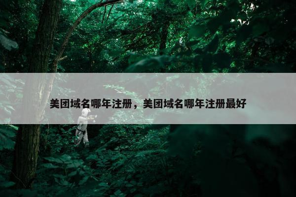 美团域名哪年注册，美团域名哪年注册最好