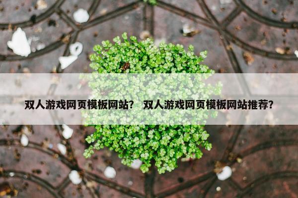 双人游戏网页模板网站？ 双人游戏网页模板网站推荐？