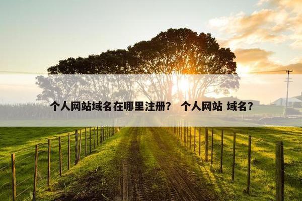 个人网站域名在哪里注册？ 个人网站 域名？