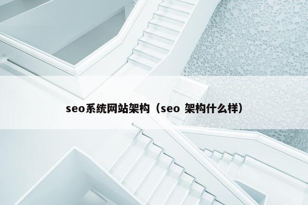 seo系统网站架构（seo 架构什么样）
