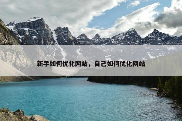 新手如何优化网站，自己如何优化网站