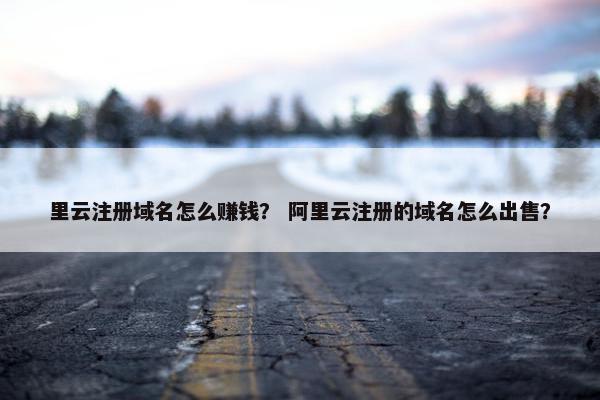 里云注册域名怎么赚钱？ 阿里云注册的域名怎么出售？