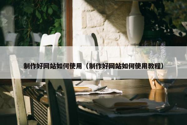 制作好网站如何使用（制作好网站如何使用教程）